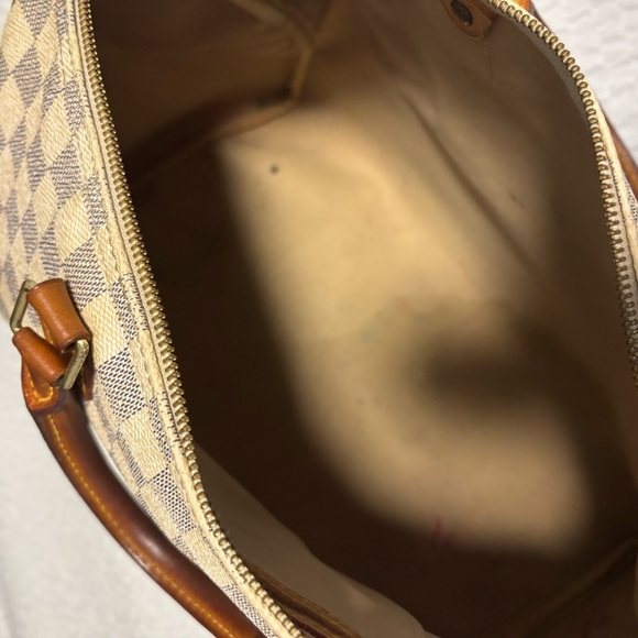 Louis Vuitton Cream and Brown Checkered Satchel - Picture 4 of 4